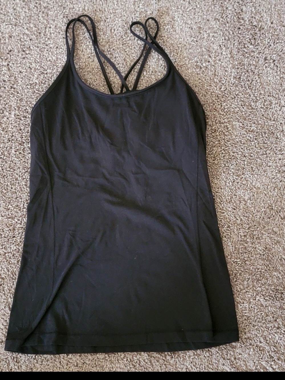 lululemon athletica Black Strappy Crossback Tank